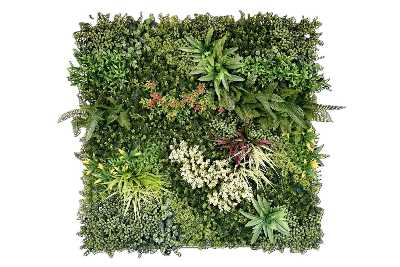 Panel de jardín vertical artificial Edén B de 100 × 100 cm