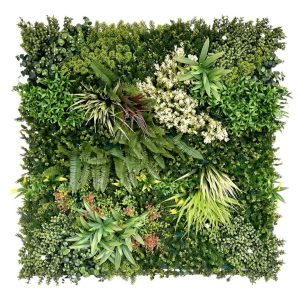 Panel de jardín vertical artificial Edén C de 100 × 100 cm