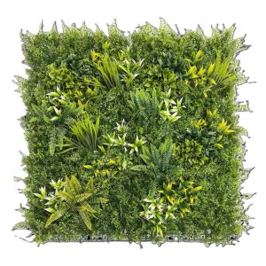 Panel de jardín vertical artificial Selva C de 100 × 100 cm